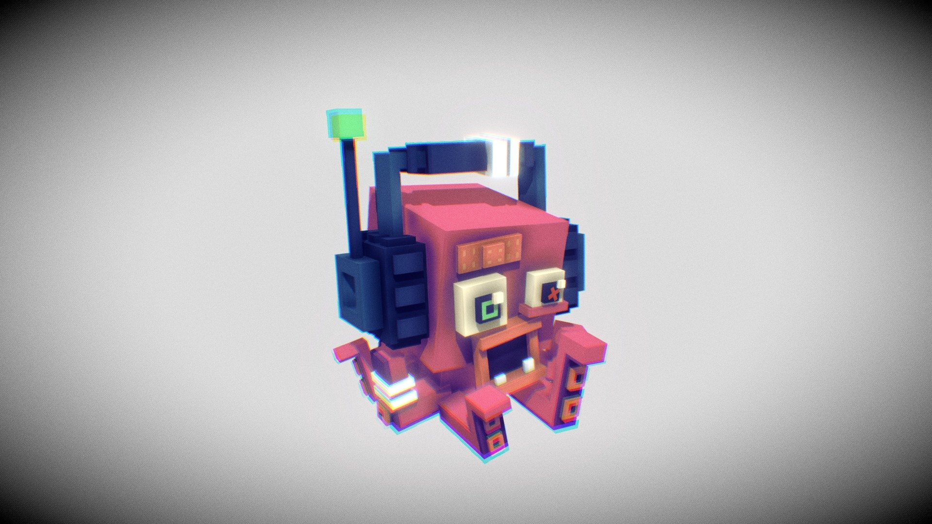 Pulpo Voxel Art