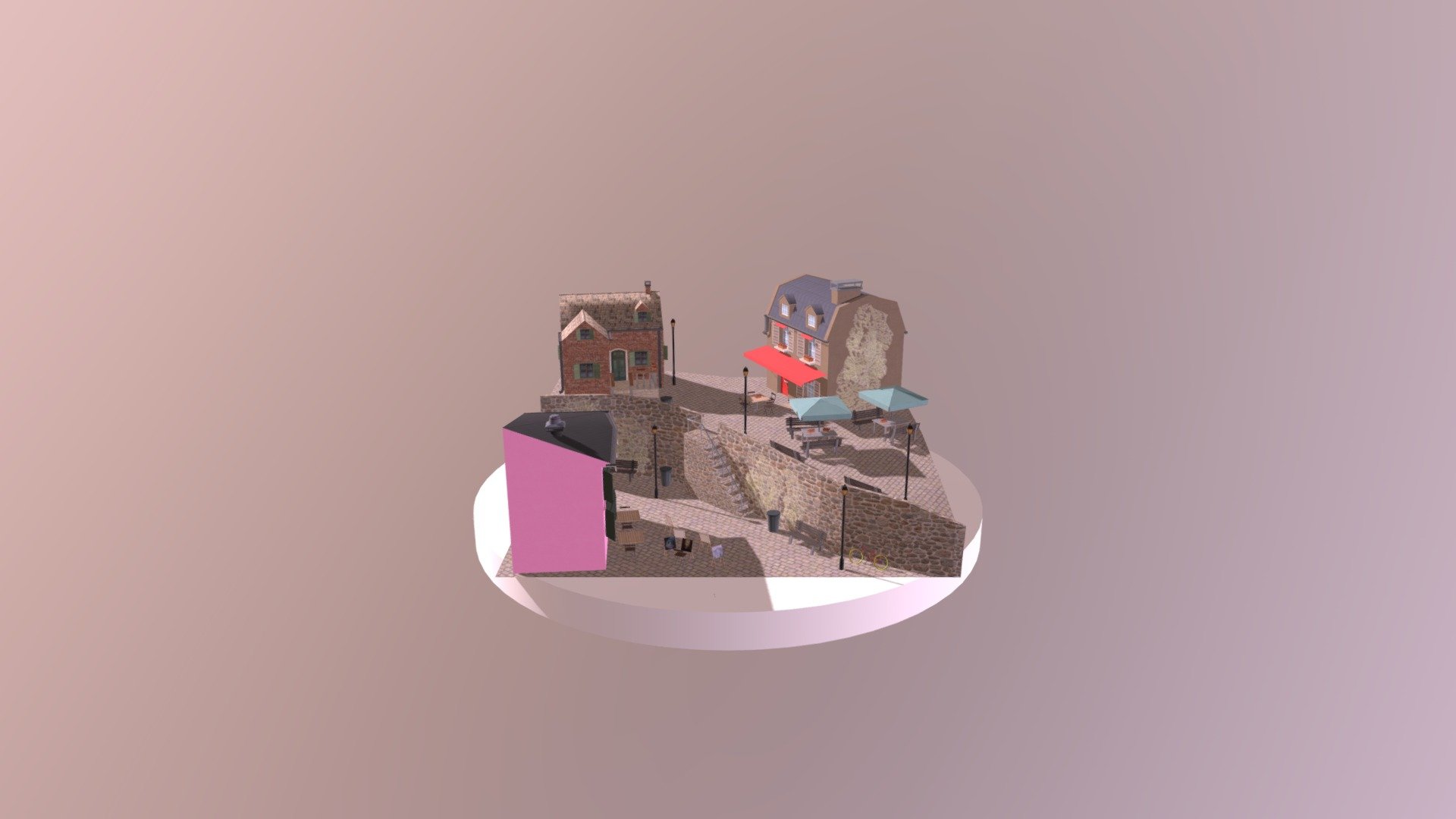 City Scene - Attempt 3 - 3D model by jonas_briers [573602a] - Sketchfab