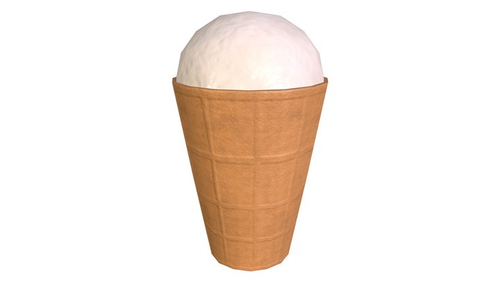 Icecream (Low Poly, Game Ready) 3D Model