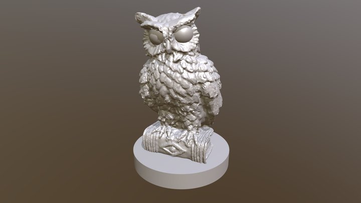 D&D Owl Familiar 3D Model