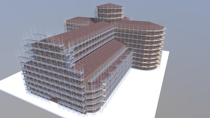 Scaffolding System - Church - duplicated version 3D Model