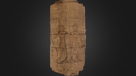 Column relief from the Karnak Hypostyle Hall 3D Model