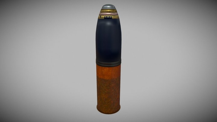 18pdr High Explosive Shell 3D Model