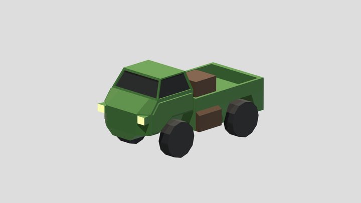 Military Truck Low Poly 3D Model
