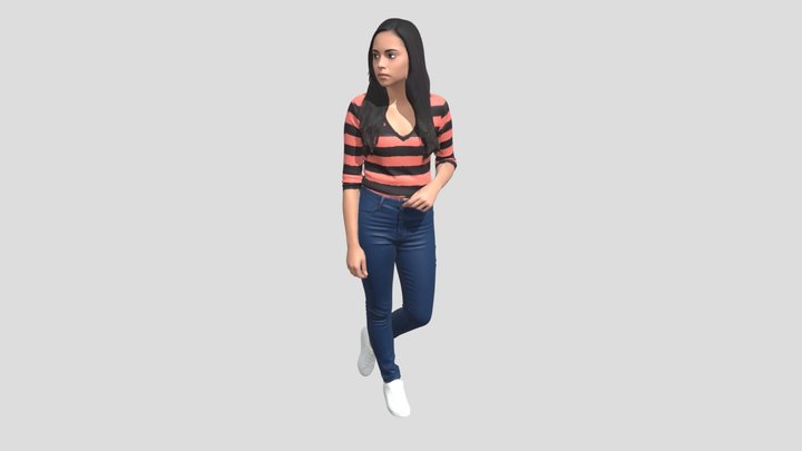 Casual Striped Look – Modello 3D gratuito STL