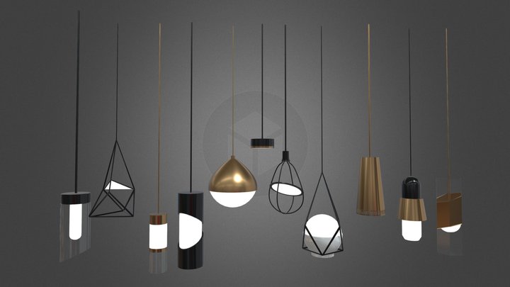 Modern lamps 3D Model