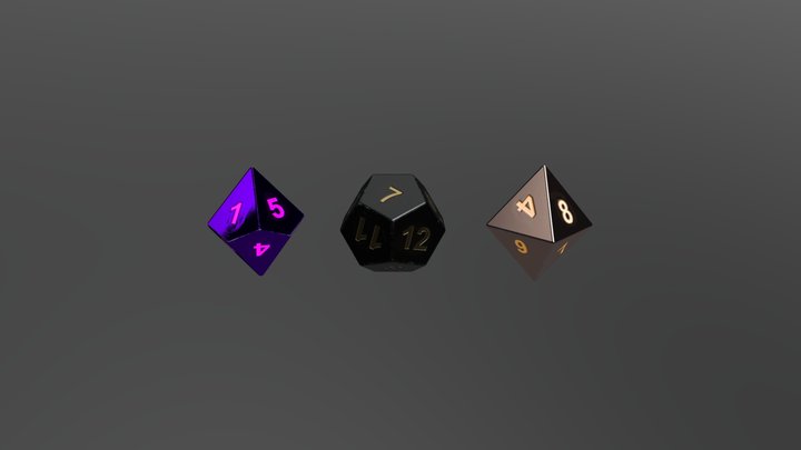 DnD Dices 3D Model