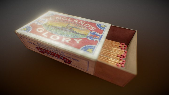 Englands Glory Vintage Matchbox 3D Model