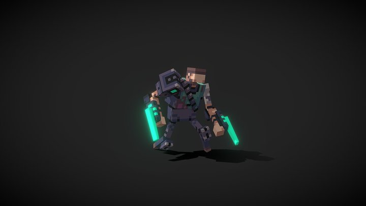 Learning Blockbench - Warrior 3D Model