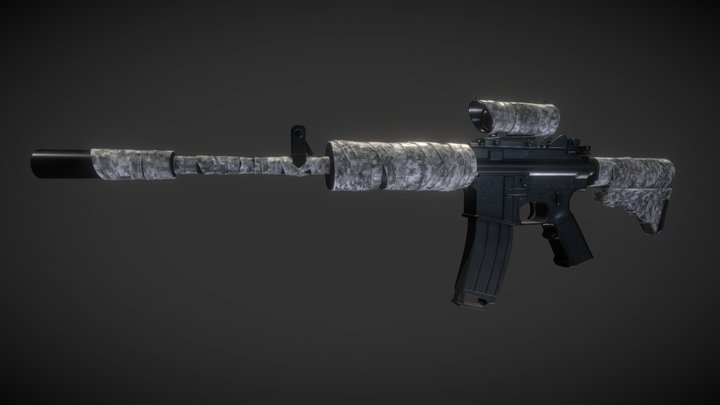 M4A4-Bandage 3D Model