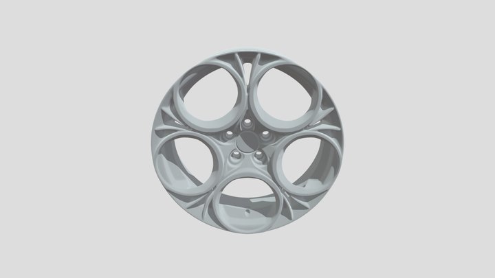 Four-Ring Wheel Rim 3D Model