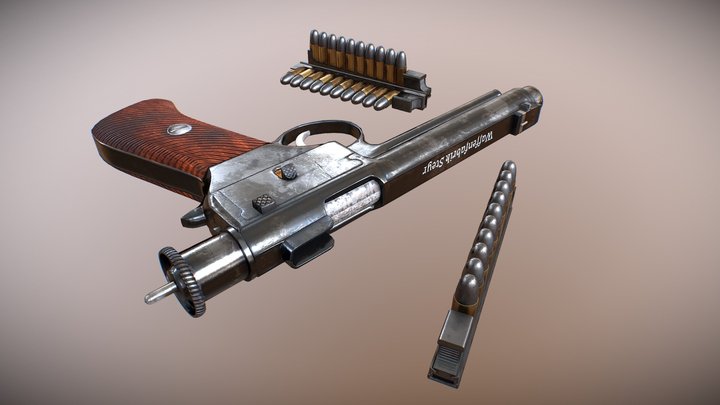 Roth Steyr 1907 M7 hand gun 3D Model