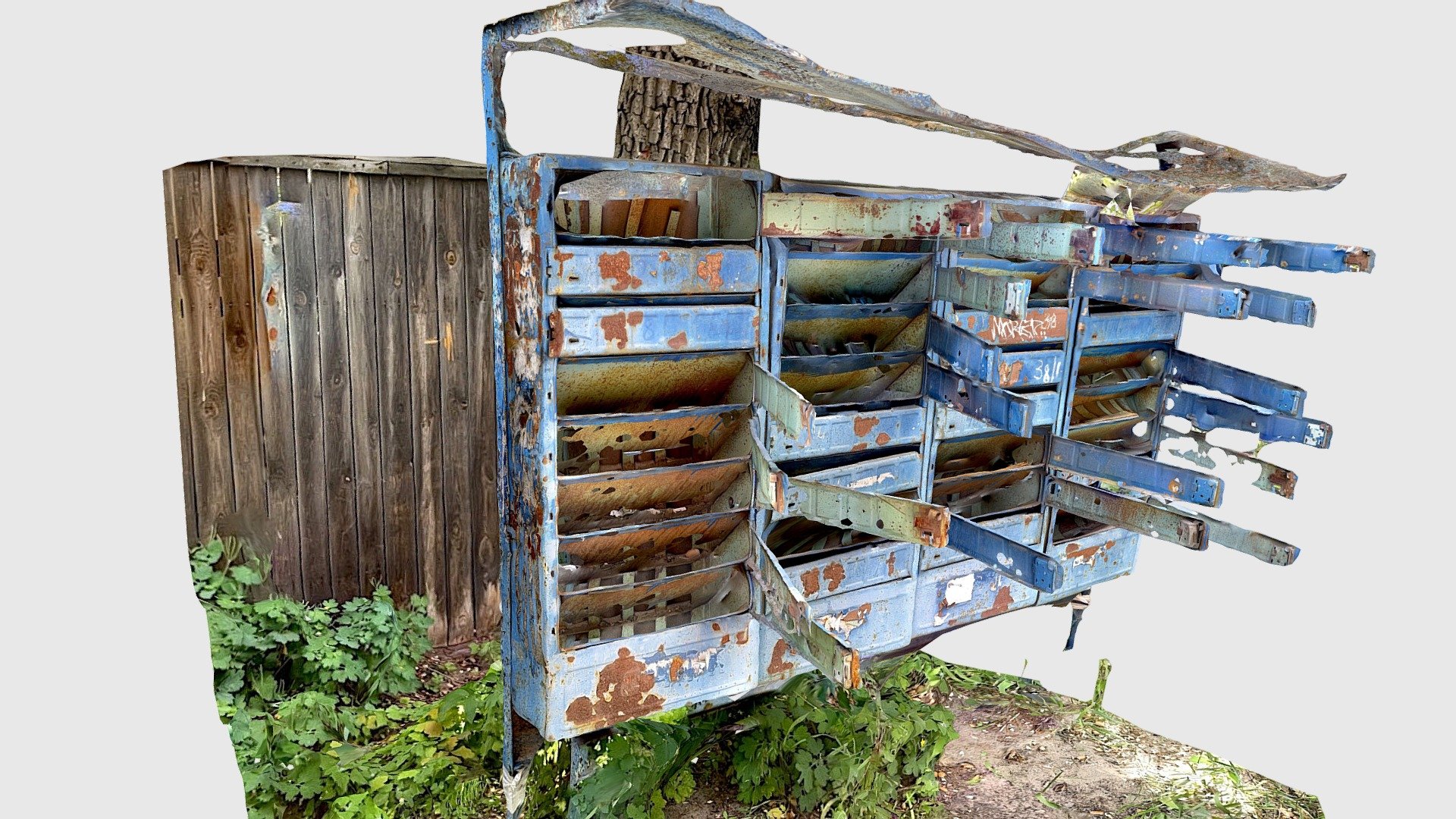 Abandoned Ukrainian postbox