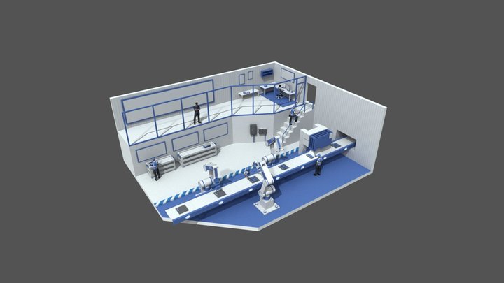 Factory scene 3D Model