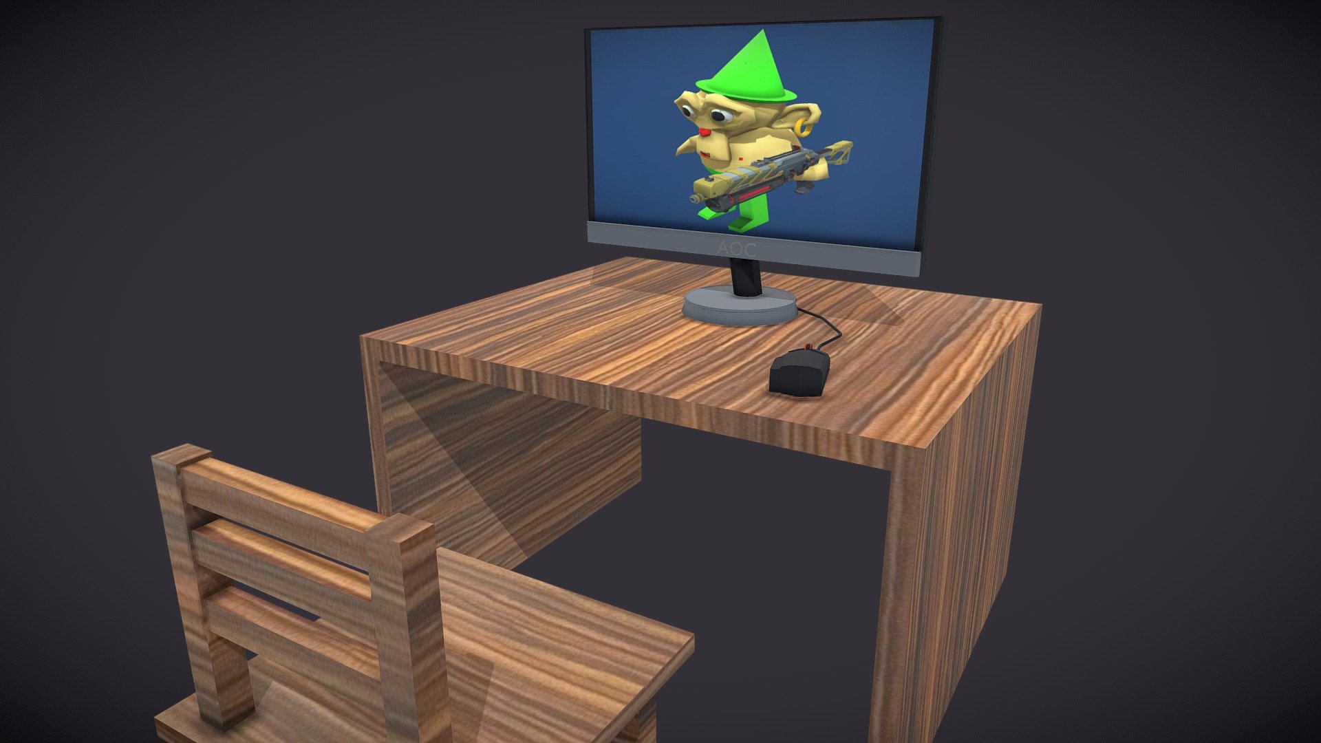 Monkey in the monitor