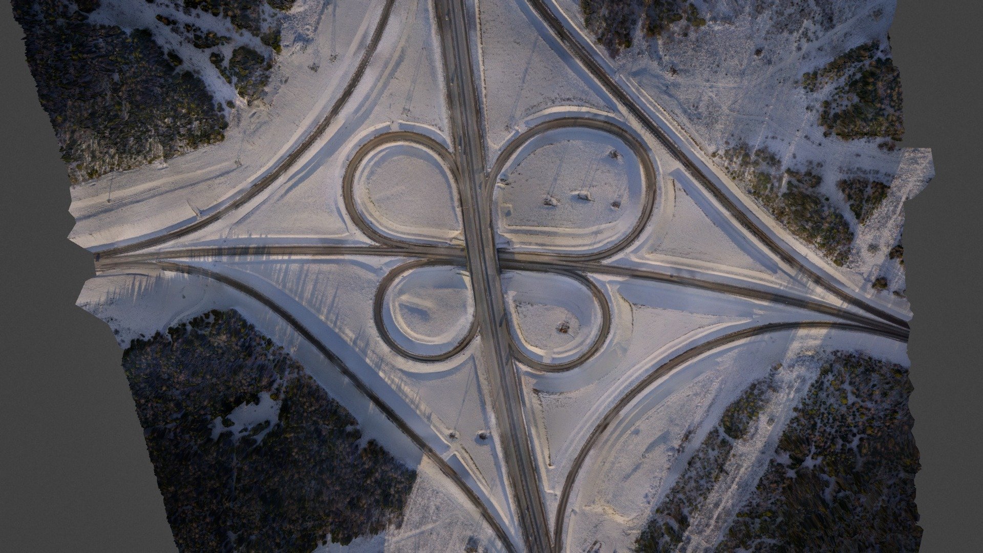 Cloverleaf road interchange