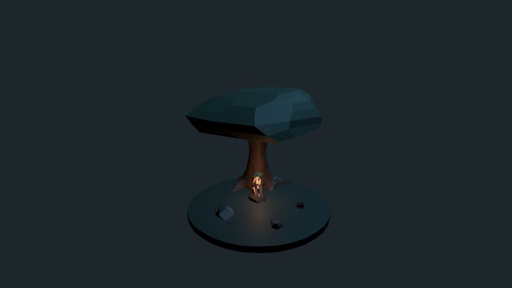 Boy and lamp (school work) 3D Model