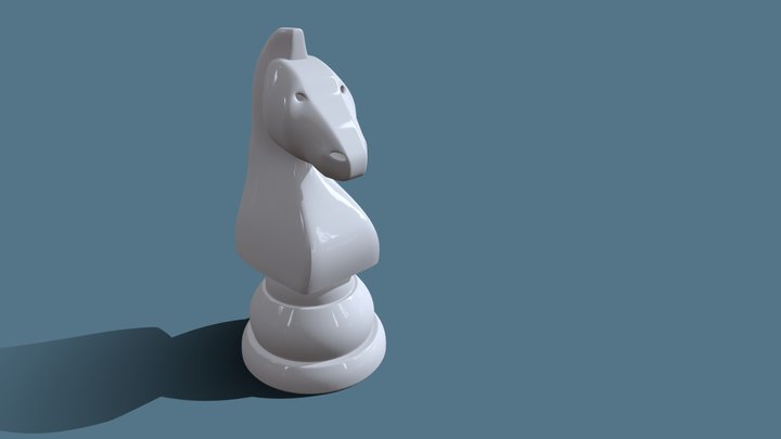 Chess Knight Piece 3D Model