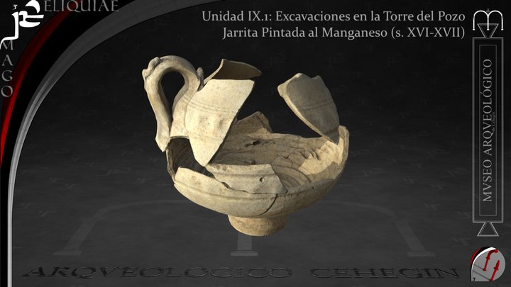 Jarrita Pintada al Manganeso s. XVI-XVII Cehegín 3D Model