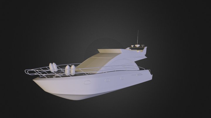 Barco sem textura 3D Model