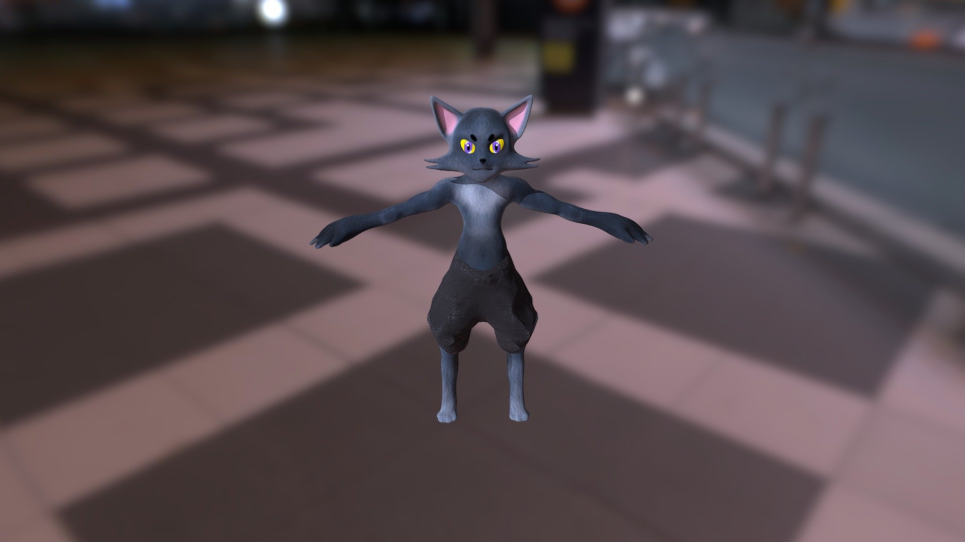 humanoid-cat - 3D model by robin.higham90 [57450f2] - Sketchfab