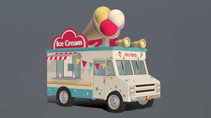 Ice Cream Truck 3D Model