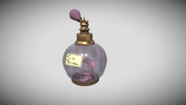 Rose Perfume Bottle 3D Model