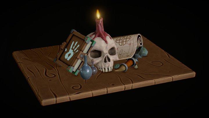 The Warlock's Table Kit 3D Model