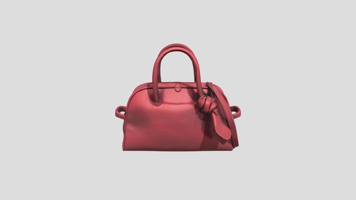 Burgundy Elegance Handbag 3D Model