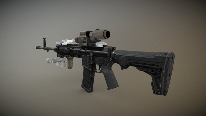 HK416 3D Model