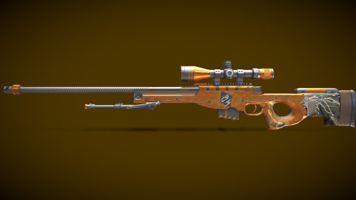 Awp | High Voltage 3D Model
