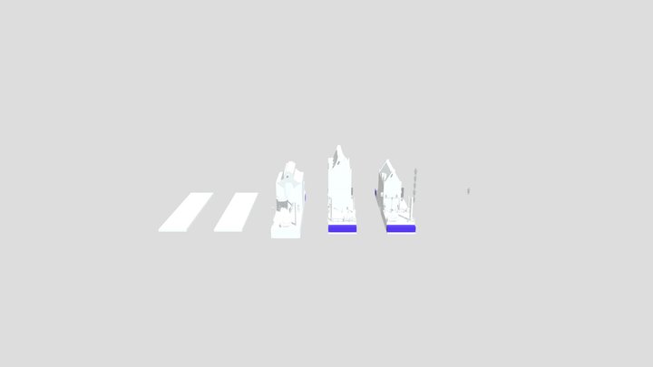 Amsterdam - Rowhomes blockouts 3D Model