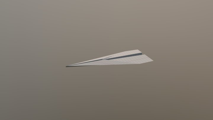 Paper Plane Lowpoly 3D Model