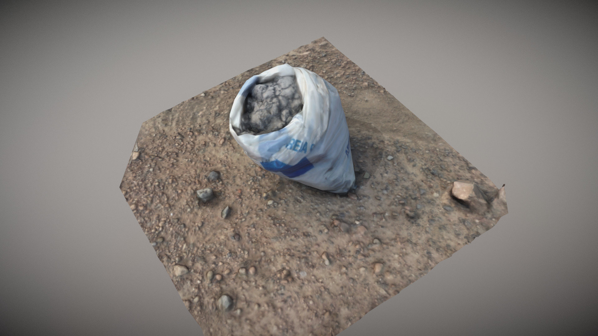 sack of photogrammetric stones low poly