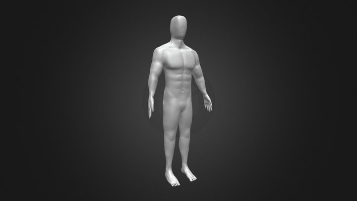 Muscular Male Character 3D Model
