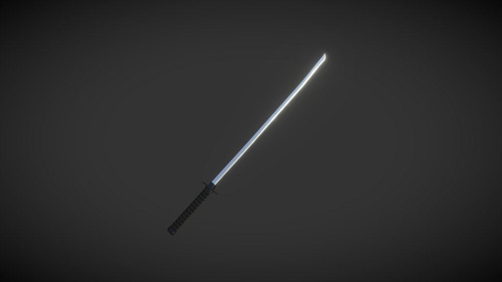 Ninja Katana Sword (low-poly game weapon)