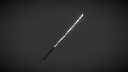 Ninja Katana Sword (low-poly game weapon) 3D Model