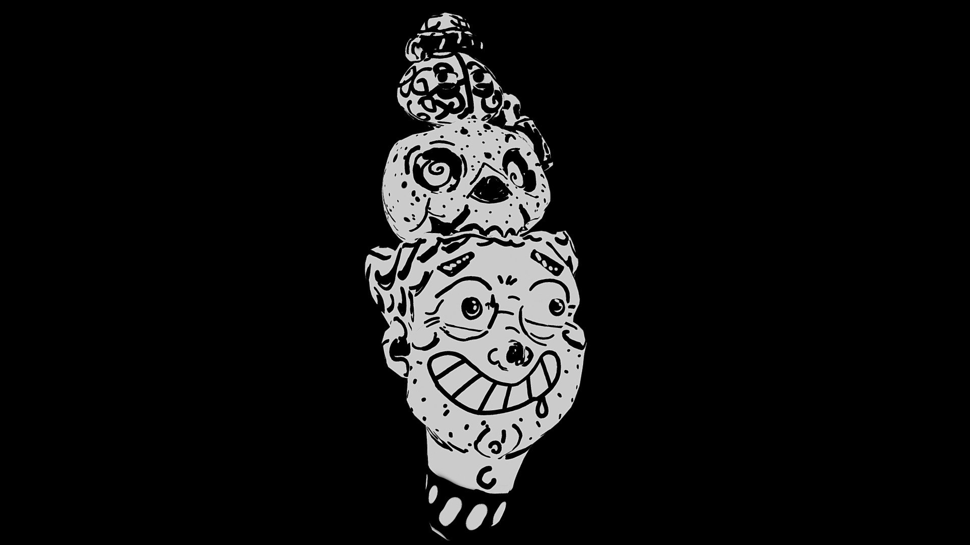 3D Inktober 2019  Mindless 2