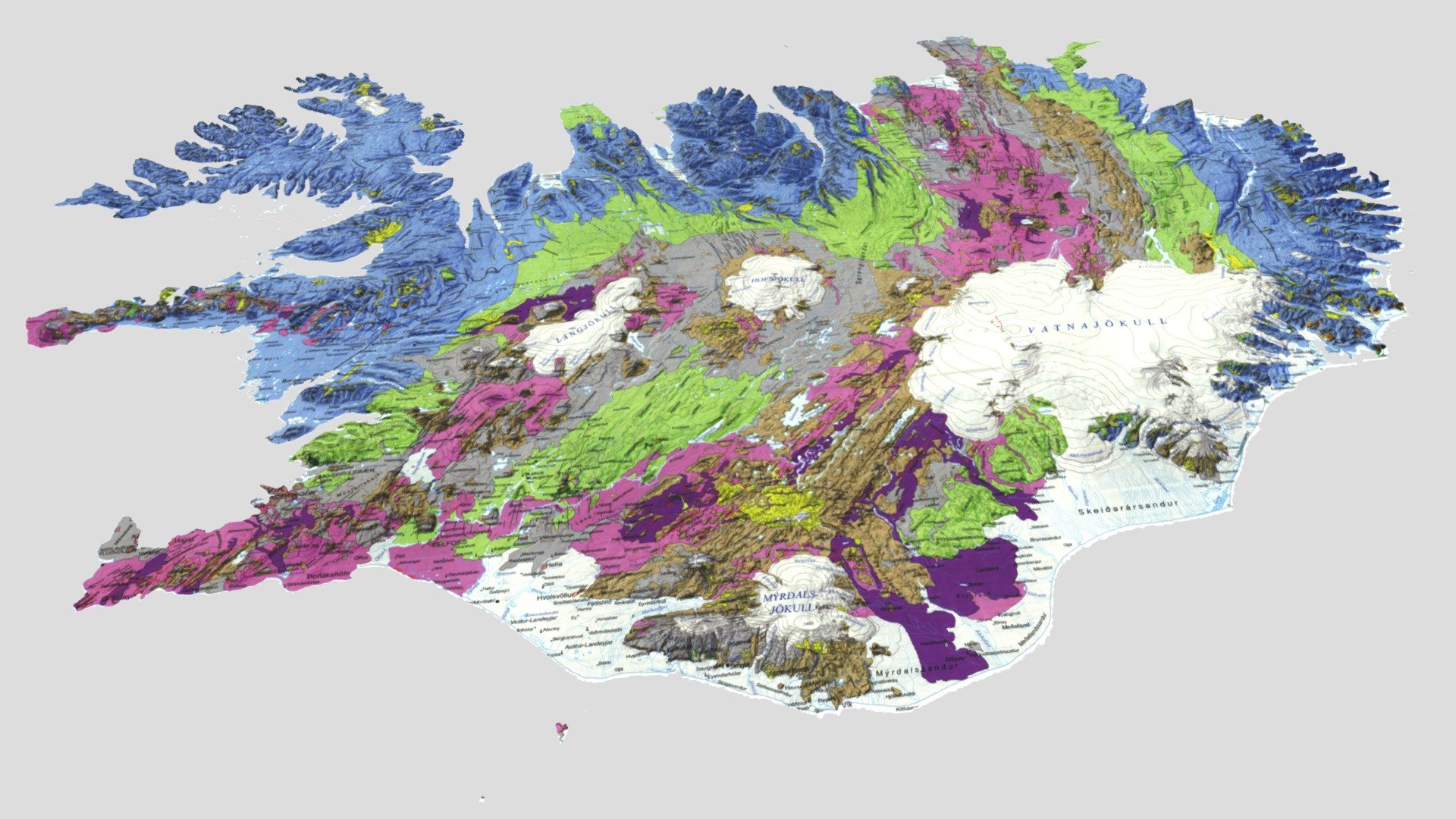 3D Iceland - Geological Map