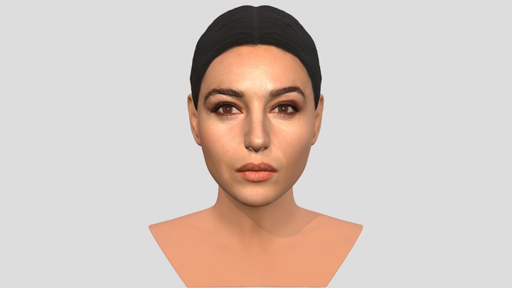 Monica Bellucci bust for full color 3D printing 3D Model
