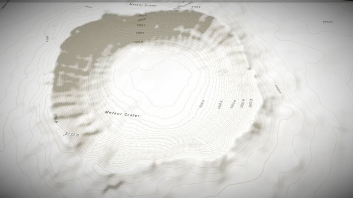 Meteor Crater Arizona Topo Map