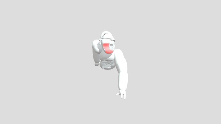 Big Berry scary Baboon 3D Model