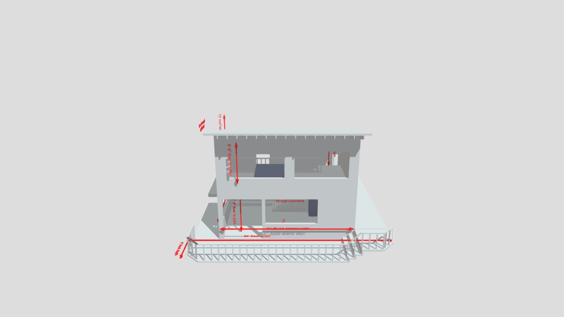 garage studio mockup with dropped floor ver2