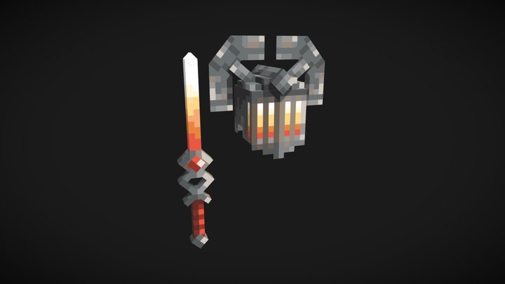 Fantasy Sword & Armor Set - Minecraft Models 3D Model