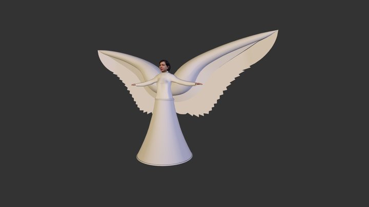 Angel Flotante 2 3D Model