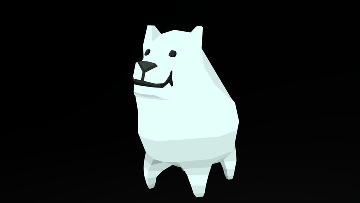Undertale Low Poly Annoying Dog Animated 3D Model