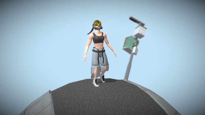 Blissful Street Skating 3D Model