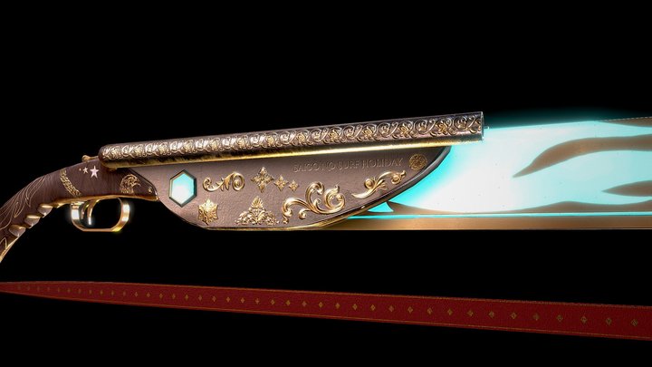 Last Surf Holiday Shotgun Blades 3D Model