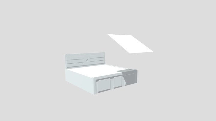 Cushion Bed 3D Model