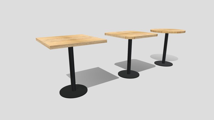 Mesas torta enchapada 3D Model